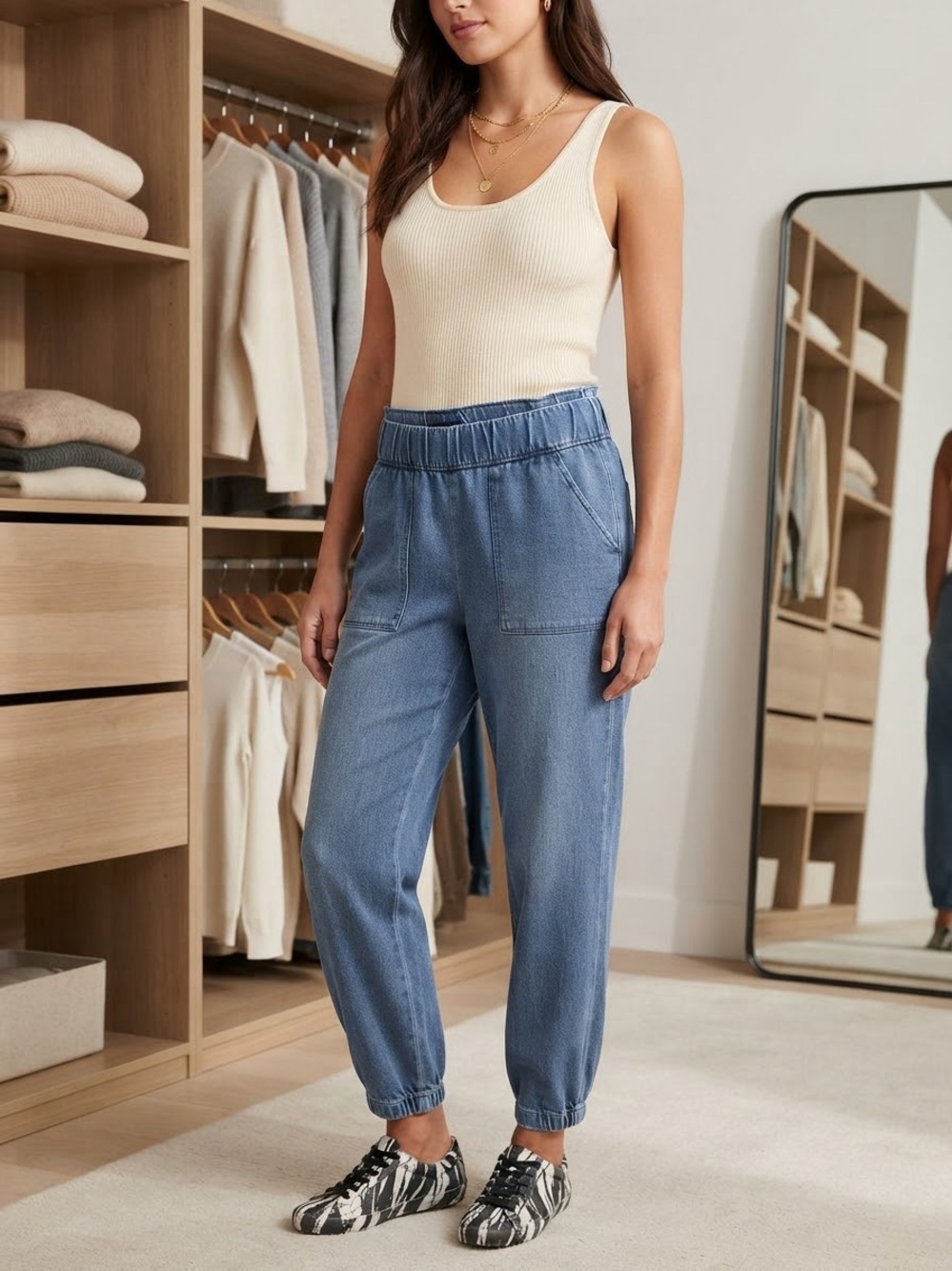 Charter Club Light Blue Boyfriend Jogger Jeans